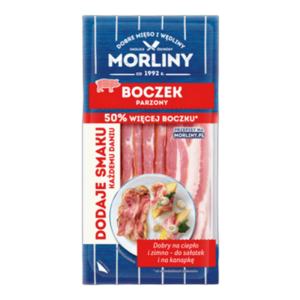 Boczek wędzony parzony plastry 150 g Morliny